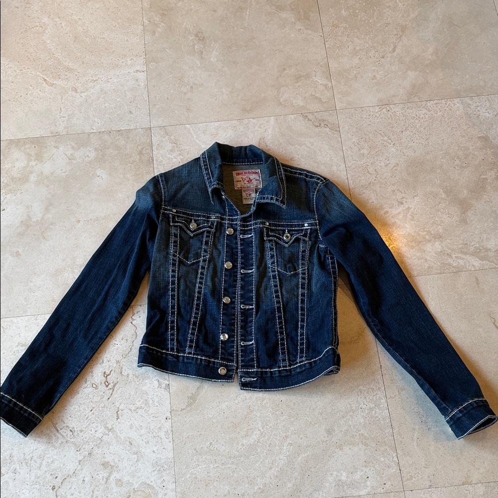 True Religion Vintage Disco Emily Jean Jacket W/Swarovski Crystal Buttons. - Picture 5 of 6